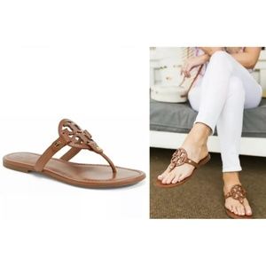 100% Authentic Tory Burch Miller Thong Sandals Make-up Nude Size 8.5